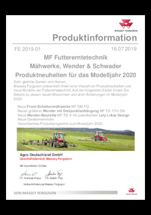 Frontmaaier - Schijf met kneuzer Massey Ferguson DM357 FQ-RC