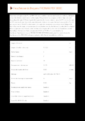 Frontmaaier - Schijf zonder kneuzer Pronar PDF 300 C
