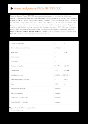 Frontmaaier - Schijf zonder kneuzer Pronar PDF 300 C