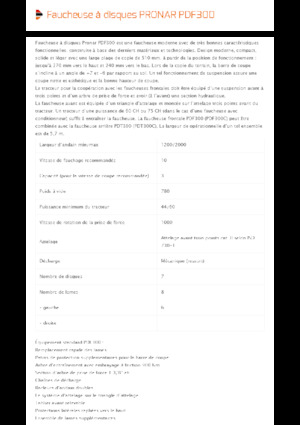 Frontmaaier - Schijf zonder kneuzer Pronar PDF 300