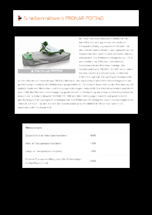 Frontmaaier - Schijf zonder kneuzer Pronar PDF 340