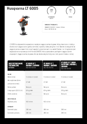 Benzine en Diesel Trilstampers Husqvarna LT 6005