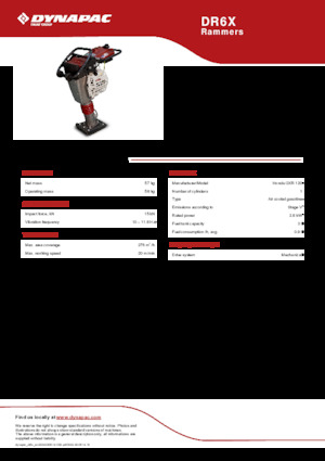 Benzine en Diesel Trilstampers Dynapac DR6X 