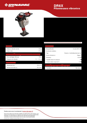 Benzine en Diesel Trilstampers Dynapac DR6X 