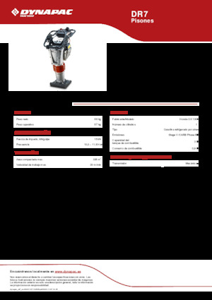 Benzine en Diesel Trilstampers Dynapac DR7