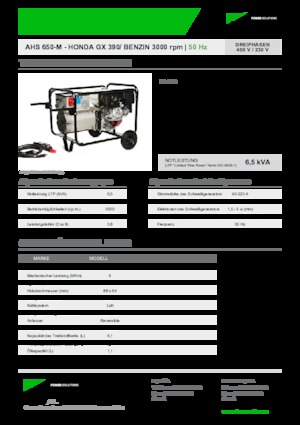 Benzine Generatoren INMESOL AHS 650-M