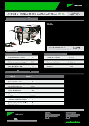 Benzine Generatoren INMESOL AHS 650-M