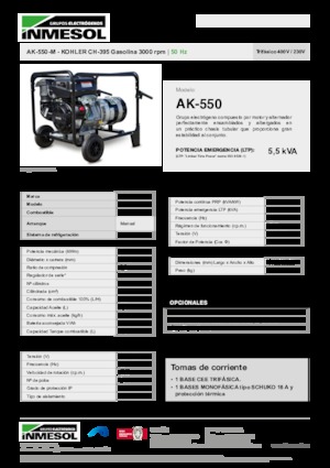 Benzine Generatoren INMESOL AK-550-M