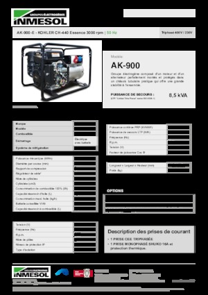 Benzine Generatoren INMESOL AK-900-E