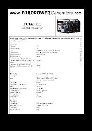 Benzine Generatoren Europower EP14000E (S)