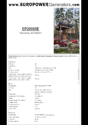 Benzine Generatoren Europower EP20000E (S)