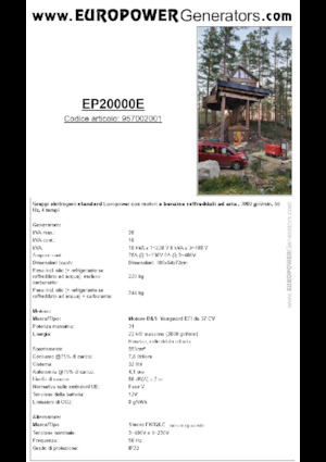 Benzine Generatoren Europower EP20000E (S)