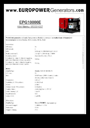 Benzine Generatoren Europower EPG10000E (S)