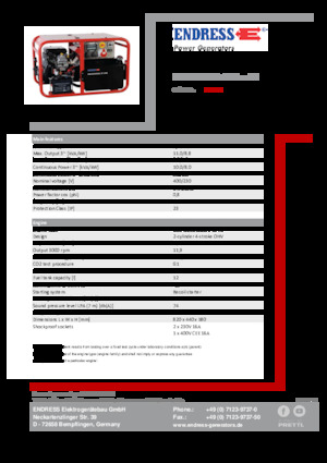 Benzine Generatoren Endress ESE 1006 DBS-GT 