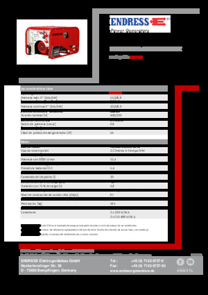 Benzine Generatoren Endress ESE 1006 DHG-GT ES ISO Duplex