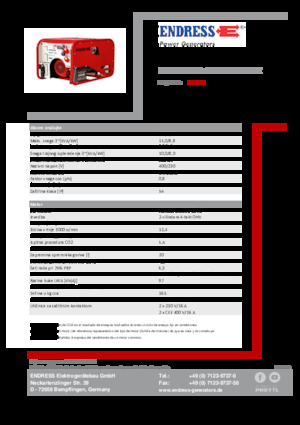Benzine Generatoren Endress ESE 1006 DHG-GT ES ISO Duplex