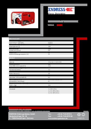 Benzine Generatoren Endress ESE 1006 HG-GT ES ISO Duplex