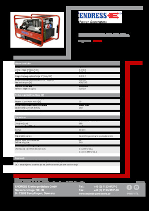 Benzine Generatoren Endress ESE 1006 SDHS-DC ES / 30-300 A