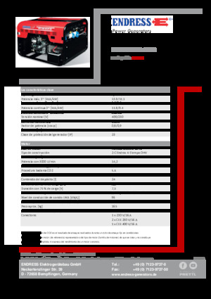 Benzine Generatoren Endress ESE 1206 DHS-GT ES