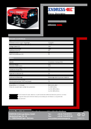 Benzine Generatoren Endress ESE 1206 HS-GT ES
