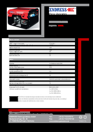 Benzine Generatoren Endress ESE 1206 HS-GT ES