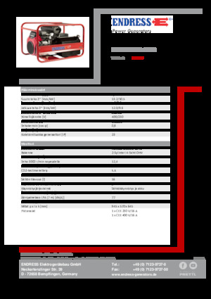 Benzine Generatoren Endress ESE 1306 DHS-GT ES 