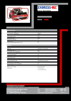 Benzine Generatoren Endress ESE 1306 HS-GT ES 