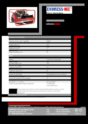Benzine Generatoren Endress ESE 1306 HS-GT ES 