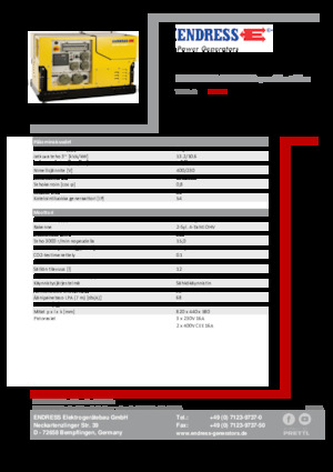 Benzine Generatoren Endress ESE 1308 DBG ES DIN Super Silent Plus