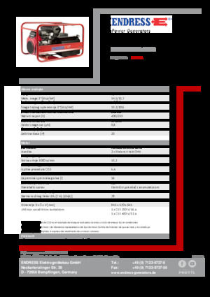 Benzine Generatoren Endress ESE 1506 DHS-GT ES 