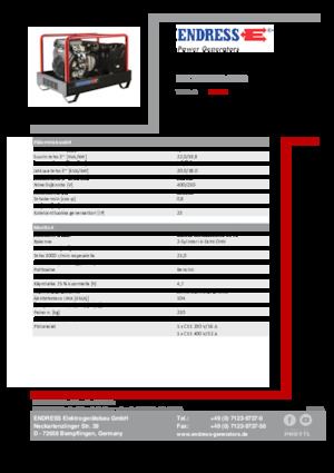 Benzine Generatoren Endress ESE 2006 DBS-GT ES 