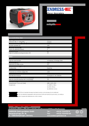 Benzine Generatoren Endress ESE 3000i