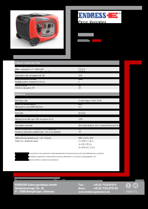 Benzine Generatoren Endress ESE 3000i
