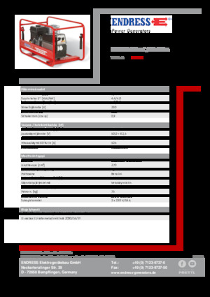 Benzine Generatoren Endress ESE 404 SHS-AC / 30-180 A 