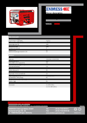 Benzine Generatoren Endress ESE 406 HG-GT ISO Duplex