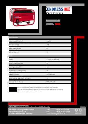 Benzine Generatoren Endress ESE 406 HS-GT