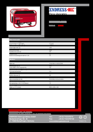 Benzine Generatoren Endress ESE 406 HS-GT ES