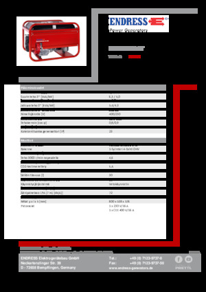 Benzine Generatoren Endress ESE 506 DHS-GT
