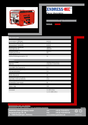 Benzine Generatoren Endress ESE 606 DHG-GT ES ISO Duplex