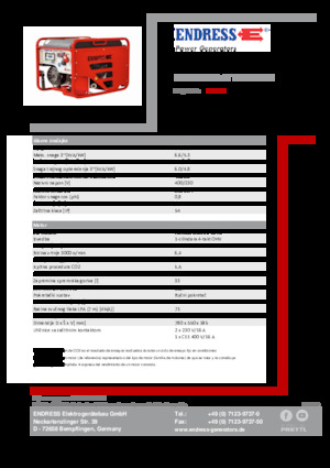 Benzine Generatoren Endress ESE 606 DHG-GT ISO Duplex