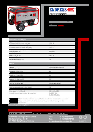 Benzine Generatoren Endress ESE 606 DHS-GT