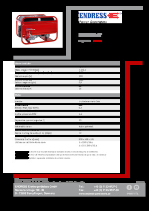 Benzine Generatoren Endress ESE 606 HS-GT
