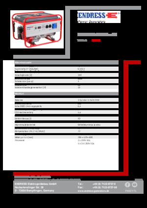 Benzine Generatoren Endress ESE 606 HS-GT ES
