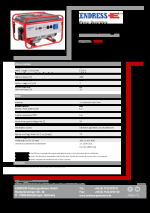 Benzine Generatoren Endress ESE 606 HS-GT ES