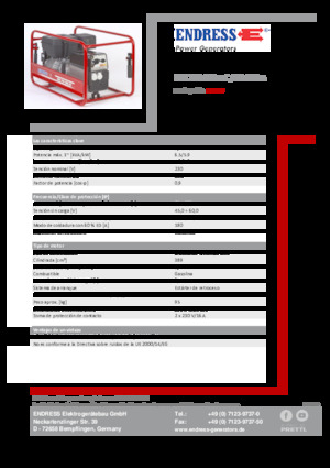 Benzine Generatoren Endress ESE 704 SHS-AC / 60-200 A 