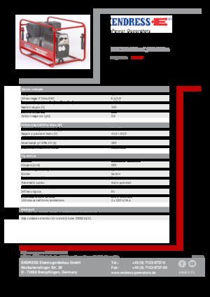 Benzine Generatoren Endress ESE 704 SHS-AC / 60-200 A 
