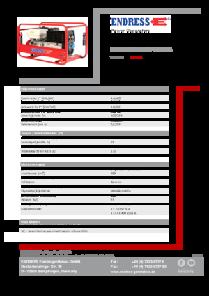 Benzine Generatoren Endress ESE 804 SDHS-DC / 40-220 A