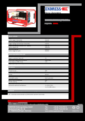 Benzine Generatoren Endress ESE 804 SDHS-DC / 40-220 A