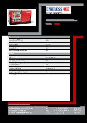Benzine Generatoren Endress ESE 908 DBG ES ISO Duplex Silent
