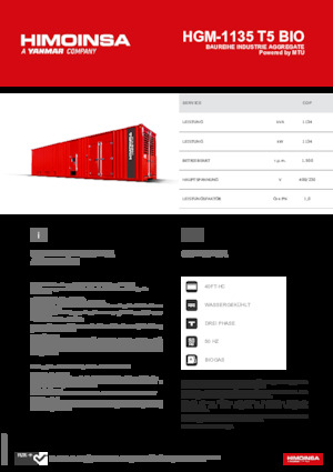 Benzine Generatoren HIMOINSA HGM-1135 T5 BIO
